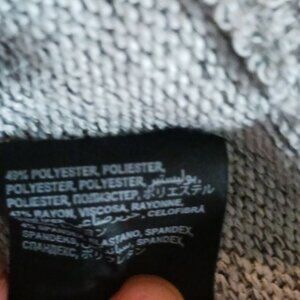 BeBe Sweater Gray Knit Soft Dolman Short Sleeve Womens Size Small